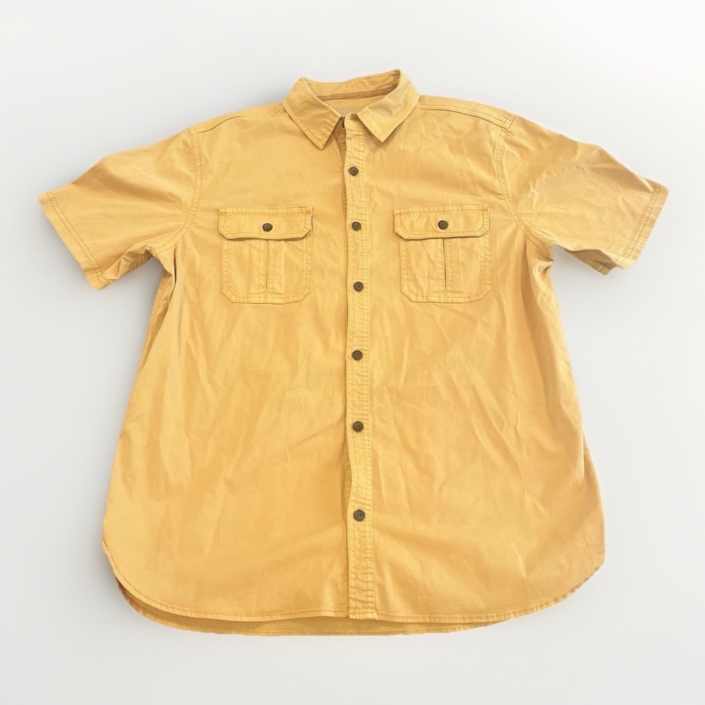 Wind River Outfitting Co Men's Size Large Yellow Button Down Fishing Shirt